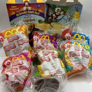 1997 McDonald’s The Jungle Book Happy Meal Toys Complete NIP Set Of 6 With Box